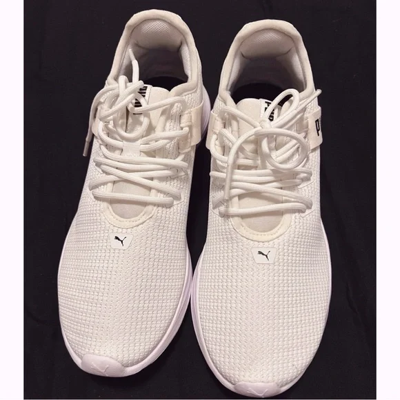 PUMA Radiate XT White Athletic Sneakers with Black Details Size 7.5 Women - Picture 3 of 11